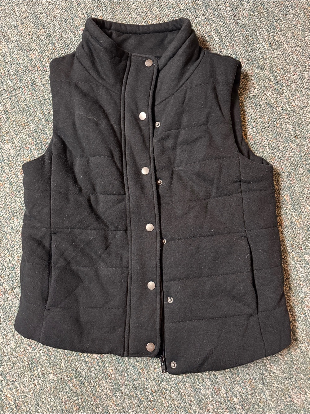 Women's Black Quilted Puffer Vest
